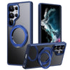 For Samsung Galaxy S25 Ultra 5G Frosted 360 Degree MagSafe Magnetic Holder Phone Case(Blue)