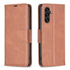 For Samsung Galaxy A56 5G Lambskin Texture Pure Color Flip Leather Phone Case(Brown)