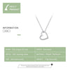 SCN347-C Sterling Silver S925 Zircon Simple Fashion Hollow Heart Shape Necklace(Rose Gold)