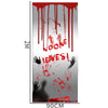 2m x 90cm Halloween Bloody Handprint Stickers without Glue Party Decoration Door Stickers