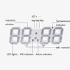 6609 3D Stereo LED Alarm Clock Living Room 3D Wall Clock, Colour: Orange