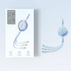 ROMOSS CB258L 6A 3-In-1 Telescopic Data Charging Cable USB-A To Type-C & 8 Pin & Micro Wire 1.1m (White)
