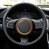 Car Auto Steering Wheel Aluminum Alloy Ring Cover Trim Sticker Decoration for Jaguar(Gold)