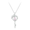 S925 Sterling Silver Platinum-plated Butterfly Vine Love Key Necklace(SCN518)