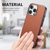 For iPhone 15 Pro Max Twill Fabric Leather Skin Back Phone Case(Brown)
