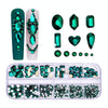 12 Grid Flat Bottom Shaped Nail Rhinestones Nail Decoration, Specification: 10