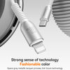 JOYROOM S-A51 Cutting-Edge Series 3A Fast Charging Data Cable, Type-C to 8 Pin Cable, Length: 1.2m(Light Gray)