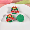 10pcs Christmas Mobile Phone Case Refrigerator Magnet Resin Accessories DIY Material, Style: Ring