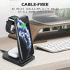 10W 3 in 1 QC 3.0  Vertical Multi-function Wireless Charger with Stand Function, Suitable for Mobile Phones / Apple Watch / AirPods (White)