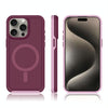 For iPhone 11 Pro Max Shockproof MagSafe Armor PC Hybrid TPU Phone Case(Wine Red+Light Pink)