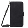 For Samsung Galaxy A52 4G / 5G Crossbody 3D Embossed Flip Leather Phone Case(Black)