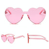 Heart Shape Rimless UV400 Sunglasses for Women(Pink)