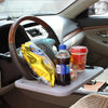Multi-function Car Steering Wheel Computer Card Table Box Car Tray Desktop Computer Desk Car Laptop Table Dining Table Shelf Desk Auto Accessories(Grey)