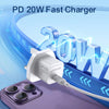 JOYROOM JR-TCF02 PD Type-C 20W Mini Charger, Plug:UK Plug(Black)