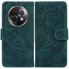 For Realme 13+ Global Tiger Embossing Pattern Flip Leather Phone Case(Green)