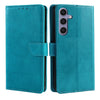 For Samsung Galaxy S25 Ultra 5G Calf Texture Buckle Flip Leather Phone Case(Light Blue)