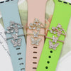 3pcs/Set Smart Watch Silicone Watch Band Decorative Ring Butterfly Buckle Watch Band Decorations(2)