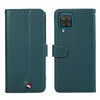 For Samsung Galaxy A12 ABEEL Delicate Texture Splicing RFID Leather Phone Case(Green)