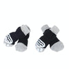 Dog Socks 4 Pack, Anti-Slip, Cotton, Indoor, Dark Grey, Medium