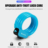 WEST BIKING 1.2m Bicycle Lock PVC Steel Cable Anti-theft Waterproof Cycling Lock(Blue)