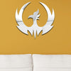 Acrylic Spreading Wings Bird Mirror Stereoscopic Wall Stickers Home Decoration Soft Mirror(Silver)