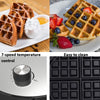 1000W Waffle Maker Breakfast Bread Maker Sandwich Maker Temperature Adjustable Electric Baking Pan(EU Plug)