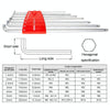 7pcs/set HSD HSS-7 Long Version Short-Side Ball-End Hexagon Wrench Set Tools