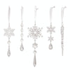 5pcs /Set Christmas Acrylic Clear Pendant Snowflake Icicle Crystal Ornaments Xmas Tree Hanging Decoration