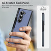For Samsung Galaxy Z Fold6 Integrated AG Frosted Vacuum Plating Phone Case(Blue)