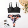 Woman Sexy High Waist Two Piece Bikini Swimsuit, Size:L(As Show)