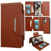 For Samsung Galaxy S25 Ultra 5G Multifunctional 7-Card Wallet Leather Phone Case(Brown)