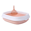 Pink Small Cat Litter Box Enclosed Toilet with Scoop - Easy Clean