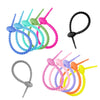 100pcs /Pack Silicone Ties Multi-Use Food Bag Clip Data Cable Winder Organizer 15cm(Black)