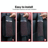 Car Leather Seat Belt Cover Shoulder Pads with Bling Diamonds 6.5x23cm(Black)