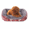 Red Flag Dog Bed, Medium (54x42x12cm) - Warm & Cosy