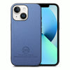 For iPhone 13 Twill Fabric Leather Skin Back Phone Case(Blue)