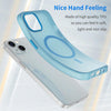 For iPhone 13 MagSafe Frosted Translucent TPU + PC Full Coverage Phone Case(Blue)