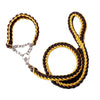 Braided Dog Lead, Strong Nylon, L (120cm), Yellow/Brown