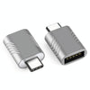 2 PCS SBT-148 USB-C / Type-C Male to USB 3.0 Female Zinc Alloy Adapter(Space Silver)
