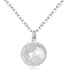 Three-Dimensional Sports Ball Pendant Necklace,Style: Women Football White K