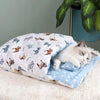 Washable Cat & Dog Sleeping Bag, M, Blue Pony