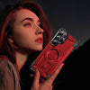 For Samsung Galaxy S25 Ultra 5G Lens Holder MagSafe Phone Case(Red)