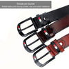 Dandali L8033 Men Retro Casual Antique Pin Buckle Leather Belt Waistband, Size: 110-125cm (Brown)