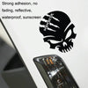 A-047 Demon Claw Skull Head Car Body Decoration Sticker(Reflective Silver White)