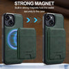 For iPhone 14 / 13 LC.IMEEKE L3 Series Detachable RFID Card Bag Magsafe Phone Case(Green)