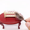 1:12 Mini House Toy Simulation Chicken Hair Brush(Gray)