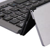 F18 Ultra-slim Rechargeable Foldable 58 Keys Bluetooth Wireless Keyboard with Holder (Grey)