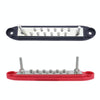 M6 2-post 12-way RV Yacht Terminal Nylon Flame Retardant Busbar, Color: Black