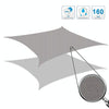 Triangle Outdoor Garden Sunshade Sail Waterproof Anti-UV Canopy, Size: 5m x 5m x 7.1m(Lake Blue)