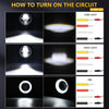 S11 Motorcycle Gourd Eye Lens Spotlight, Style:White Light Circle
